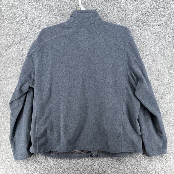 LL Bean Blue Full Zip Fleece Coat Jacket Men's Sz 2XL - Picture 3 of 3